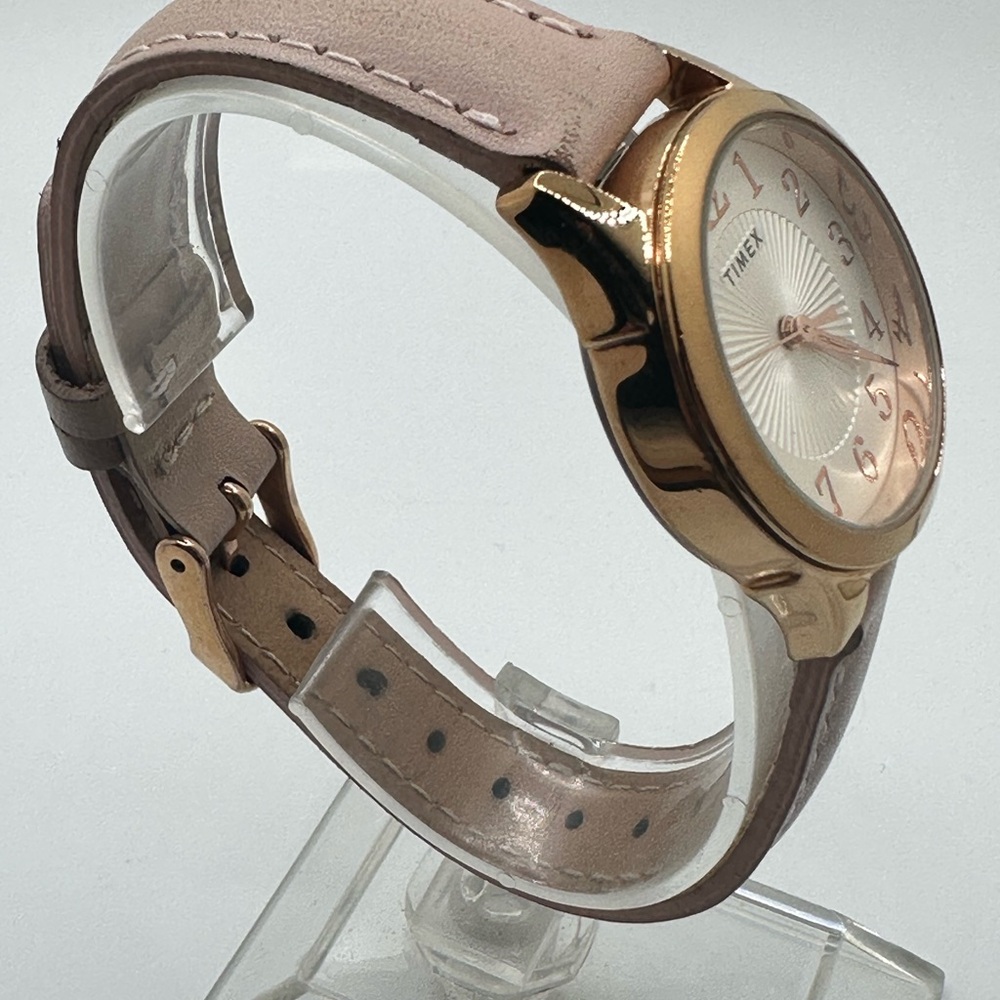 Women’s Timex Quartz Watch Gold Tone And Pink Strap - Picture 5 of 10